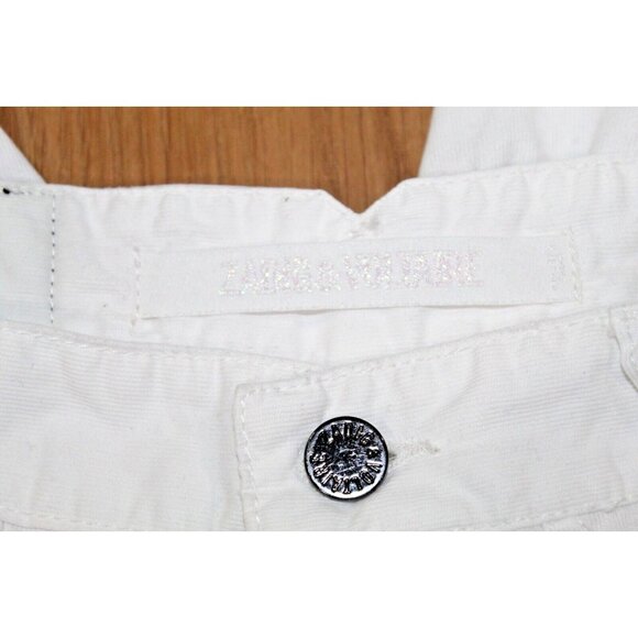 ZADIG & VOLTAIRE Eliot Boyfriend Crop High Rise Pants Button Fly Size 38 White - Picture 3 of 9